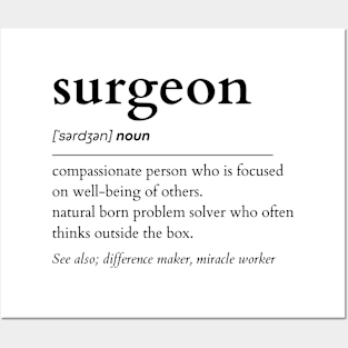 Surgeon Noun Posters and Art